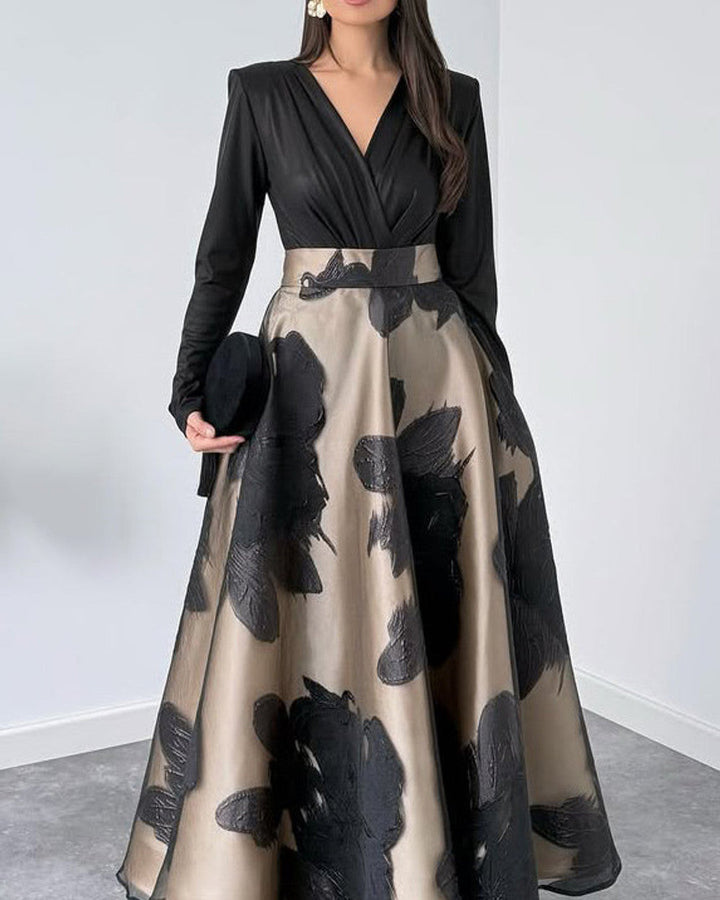 Emma Zweiteiliges Midi Kleid Jacquard