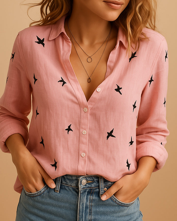 Hazel Lockere Bluse Damen Atmungsaktiv