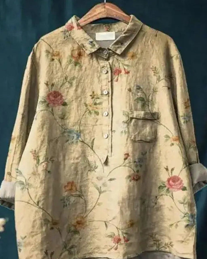 Amita Bluse Blumenmuster Vintage