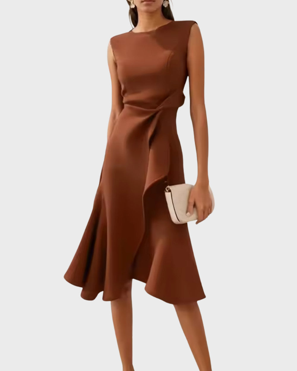 Sheila Asymmetrisches Midi Kleid Damen