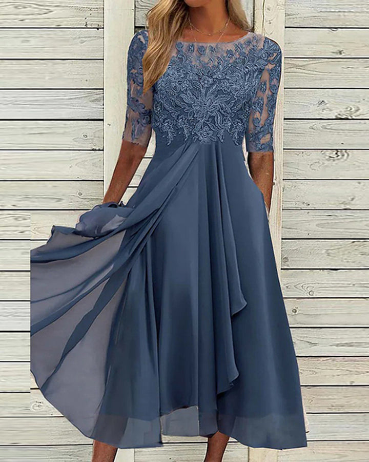 Lena Ärmelloses Herbstkleid Fließend