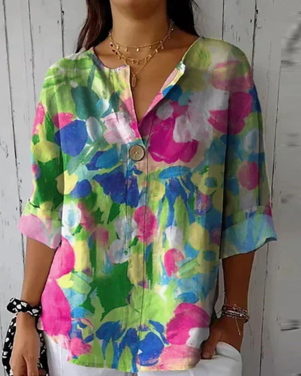Arlene Blumendruck Bluse Damen
