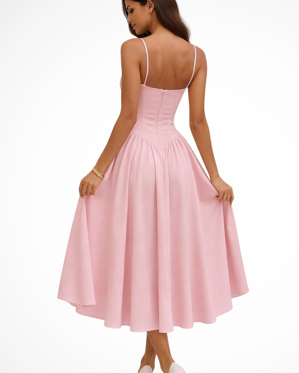 Seren Korsett Oberteil Midi Kleid Damen