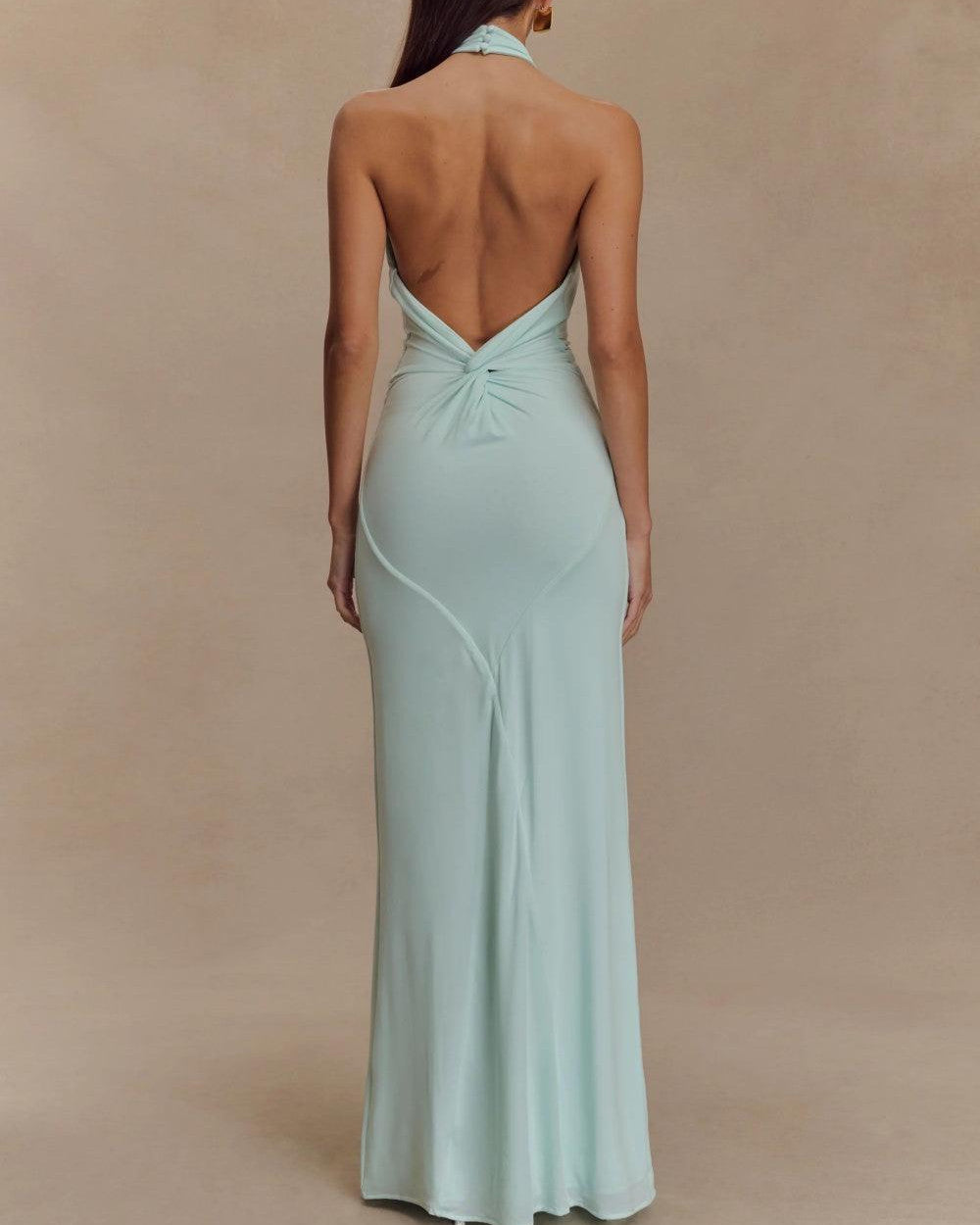 Lena Langes Halfter Maxikleid Lagune