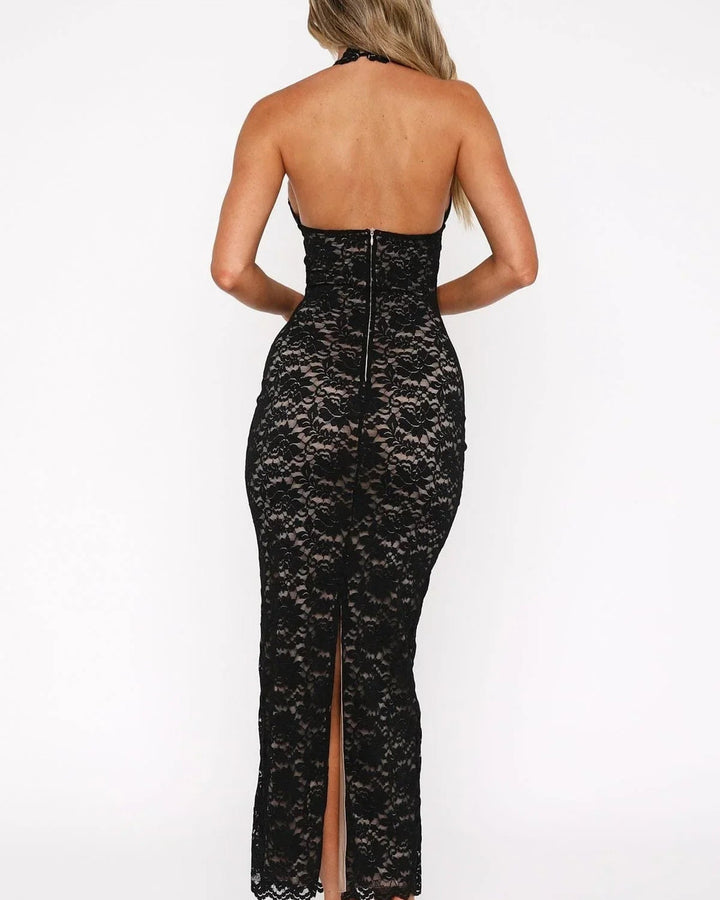 Lena Langes Spitzenkleid Rückenfrei