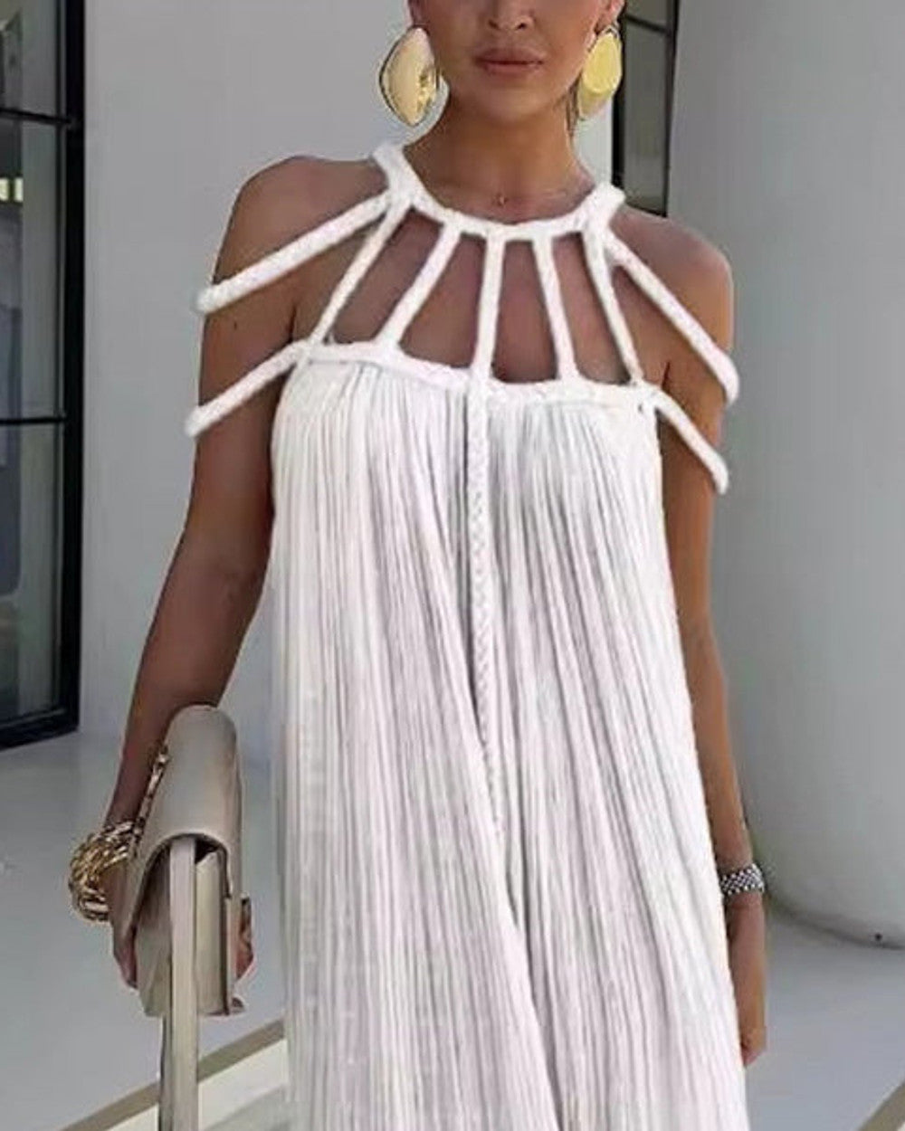 Lena Langes Leinenmischung Maxikleid