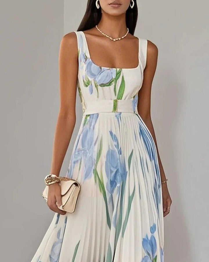 Emma Plissee Maxikleid Chiffon Damen