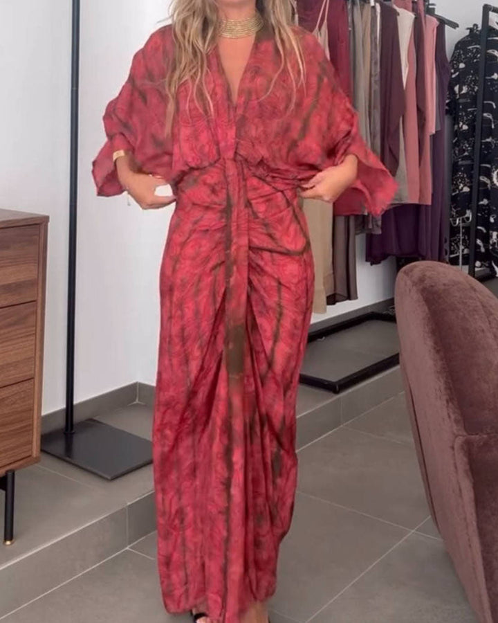 Mia Kimono Sommerkleid Bedruckt