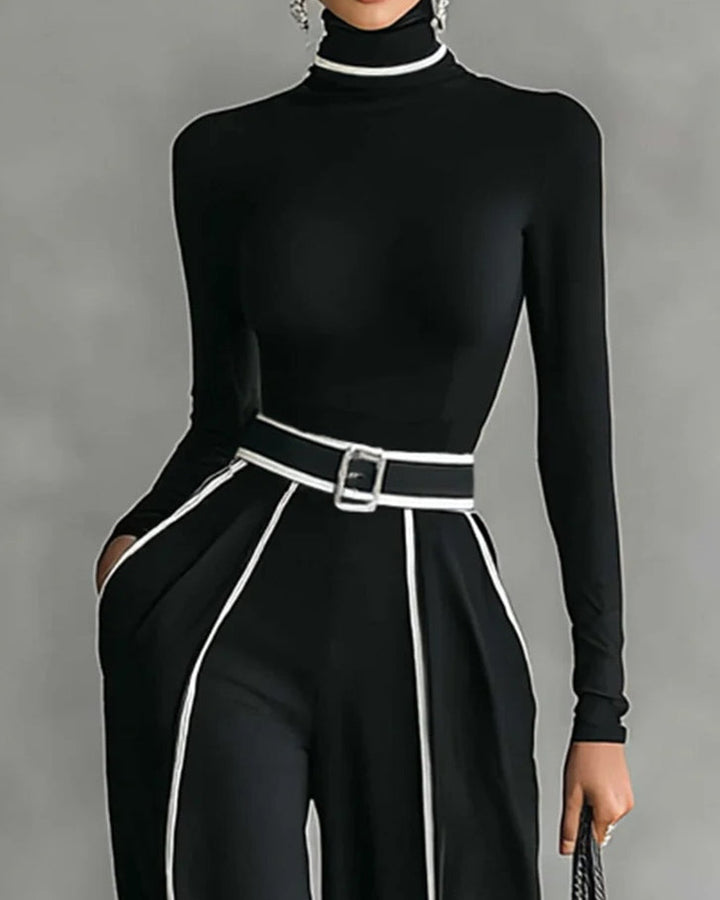 Nina Hochgeschlossenes Oberteil Hose Set