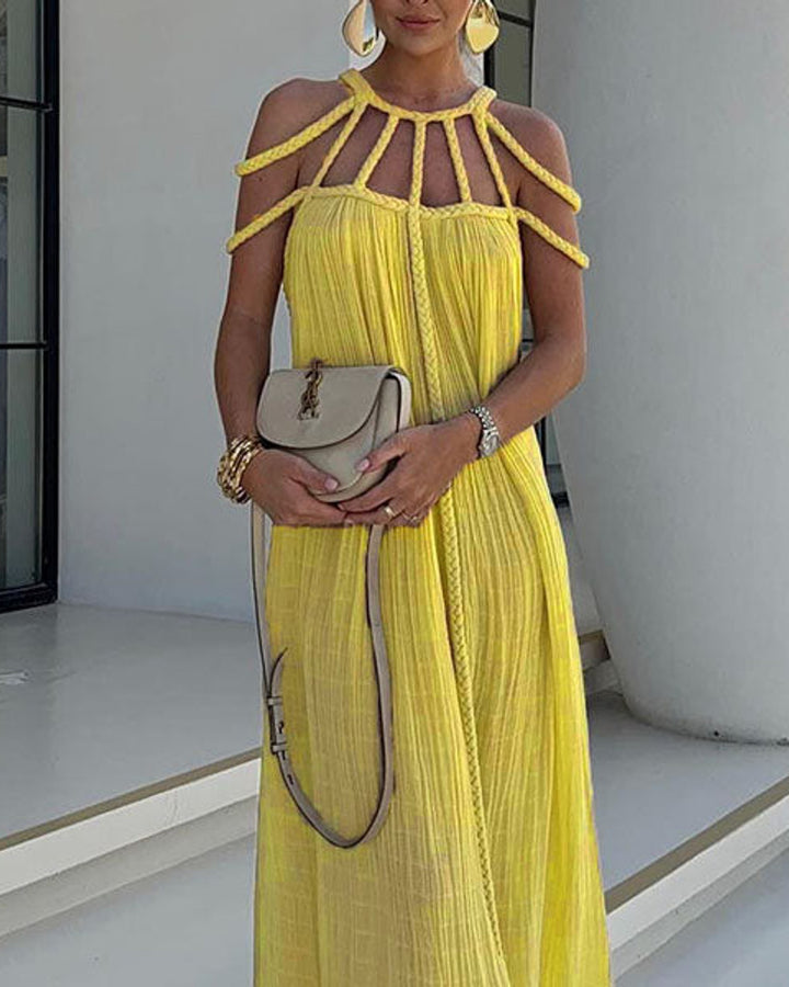 Lena Langes Leinenmischung Maxikleid