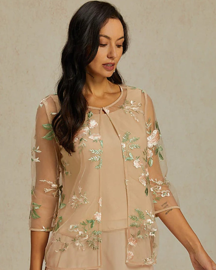 Lena Gestickter Kanten-Blazer Damen