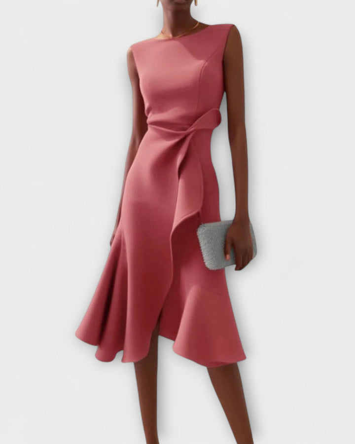Sheila Asymmetrisches Midi Kleid Damen