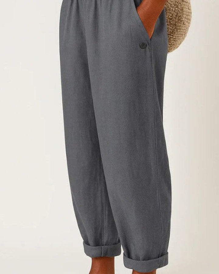 Romina Zeitlose Leinen-Baumwolle Hose