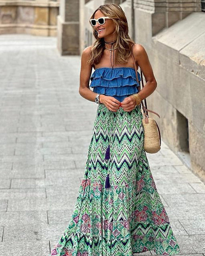 Lena Weites Sommerkleid Blumenmuster