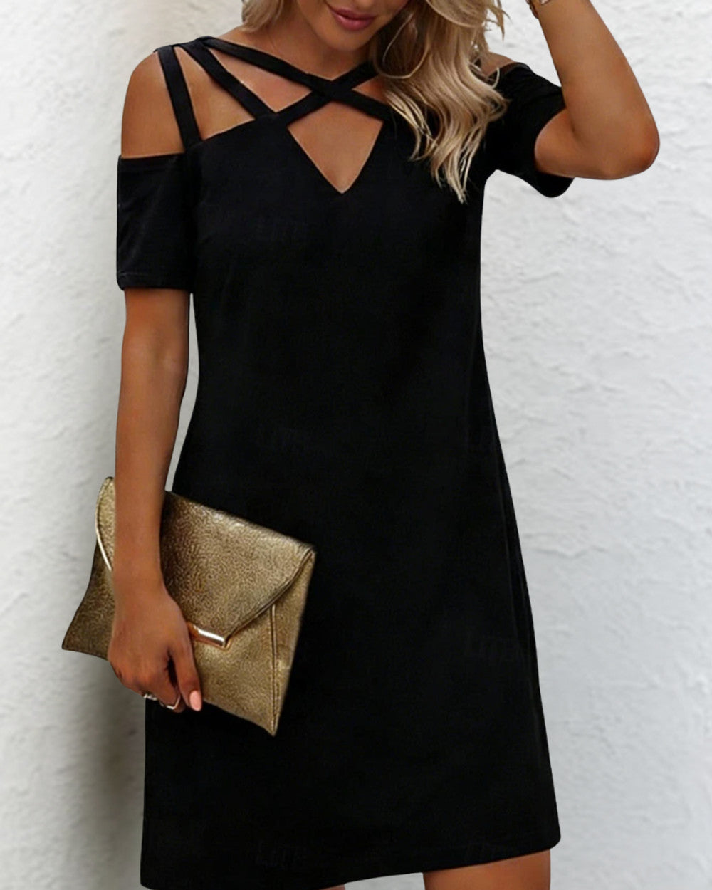 Mia Kurzes Ausschnitt Sommerkleid
