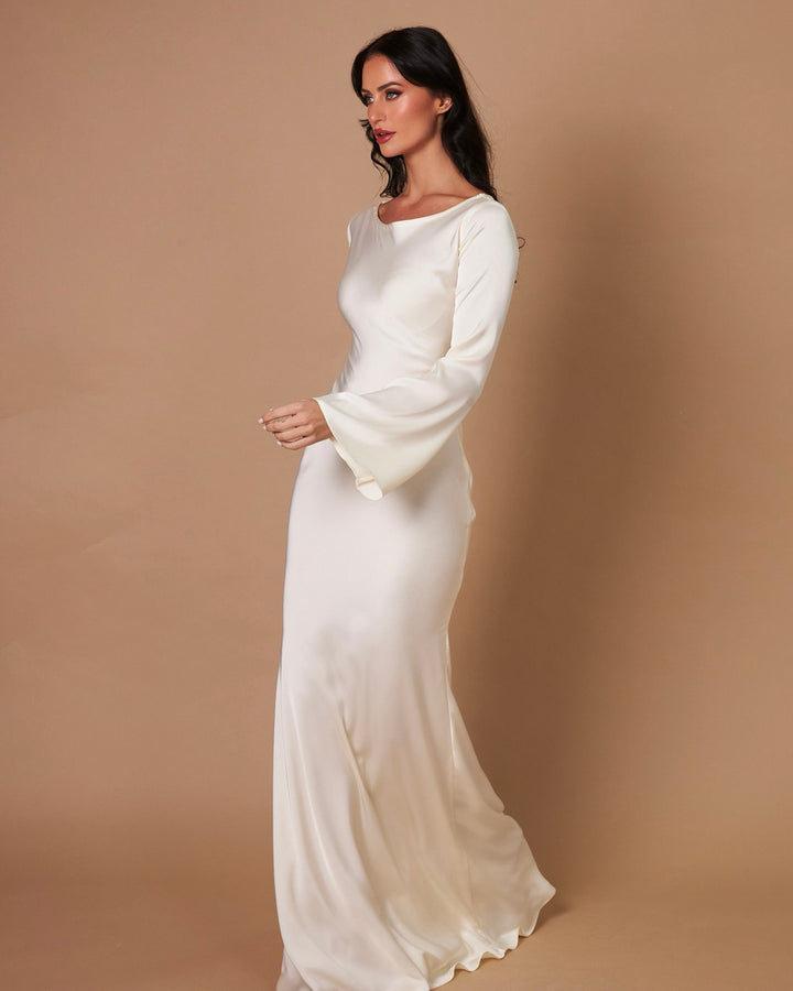 Alina Langärmliges Maxikleid Elegant