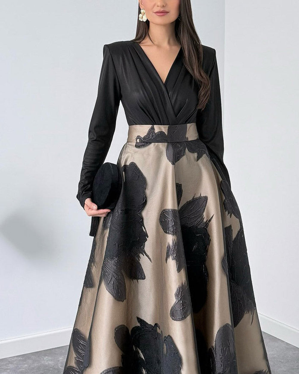 Emma Zweiteiliges Midi Kleid Jacquard