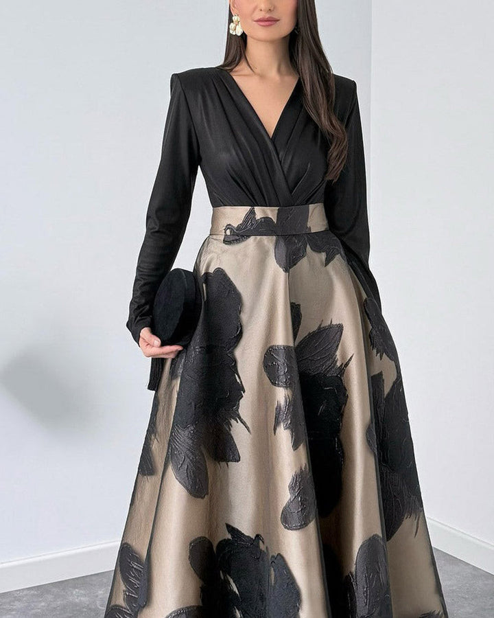 Emma Zweiteiliges Midi Kleid Jacquard