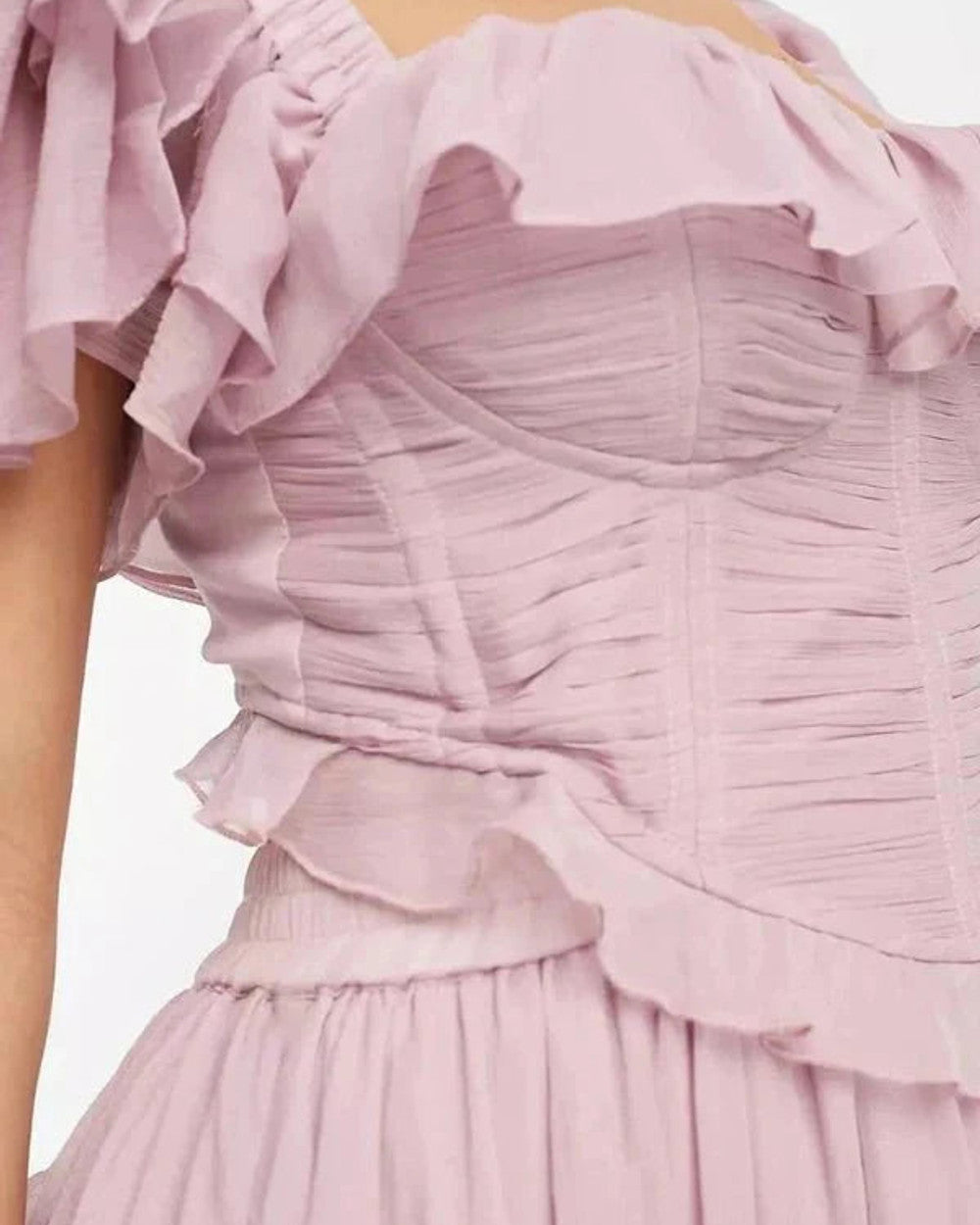 Freyna Volant Zweiteiliges Midi Kleid