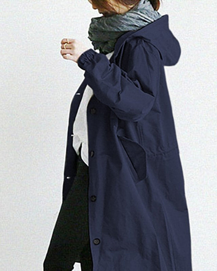 Alina Damen Trenchcoat mit Kapuze