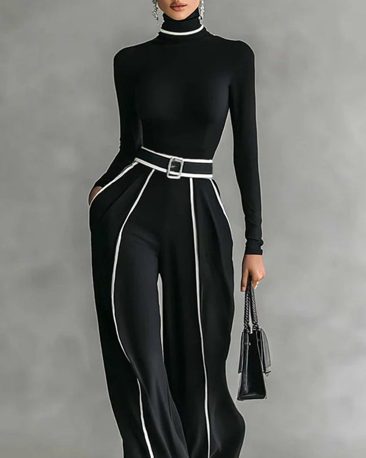 Nina Hochgeschlossenes Oberteil Hose Set