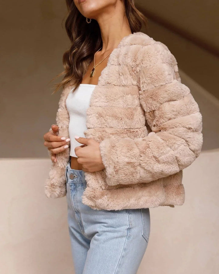 Lena Kunstfell Jacke Kurzmantel
