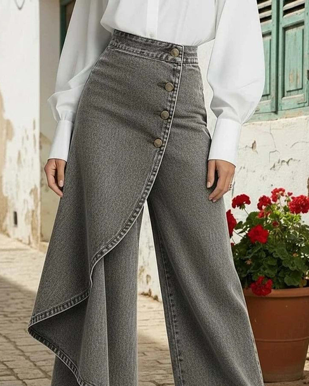 Lena Weite Palazzo Jeans Damen