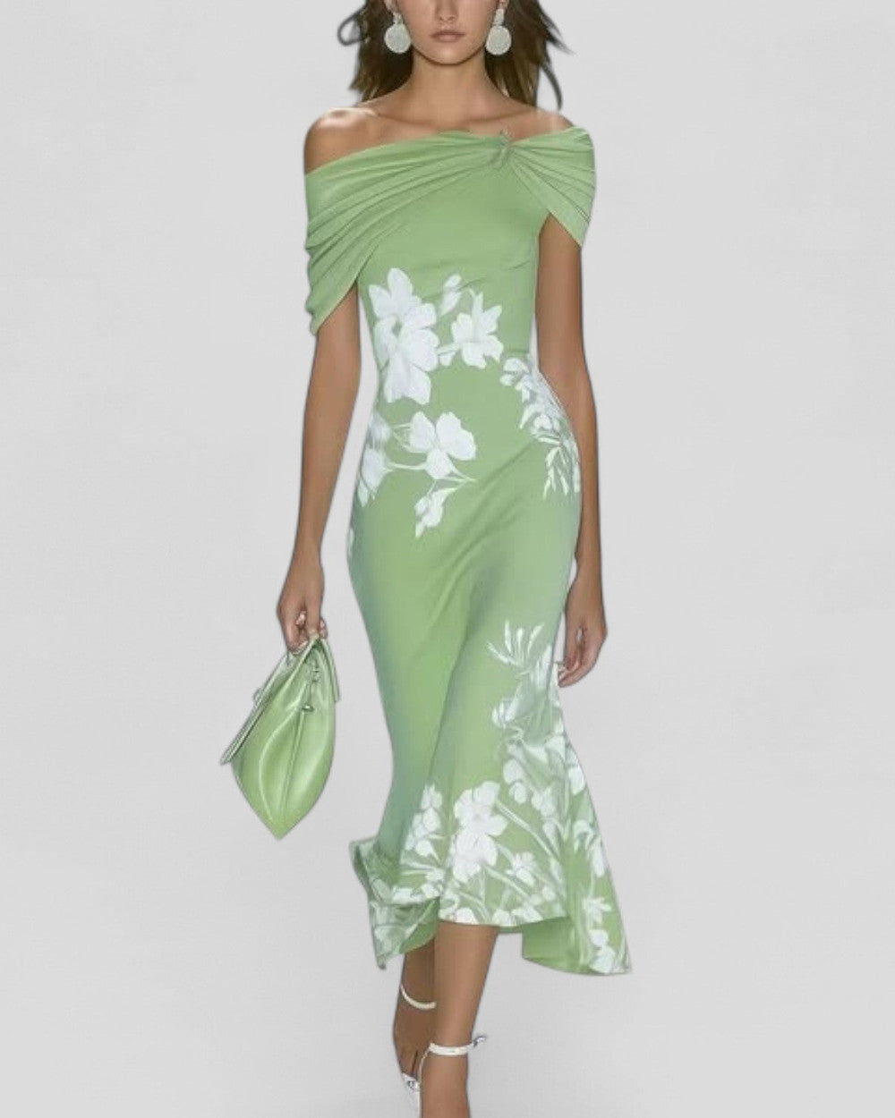 Isabrunel Elegantes Midi Kleid Damen