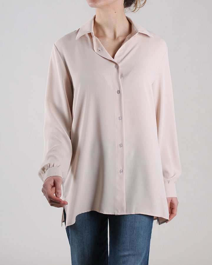 Lena Weite Damen Bluse Hemdkragen