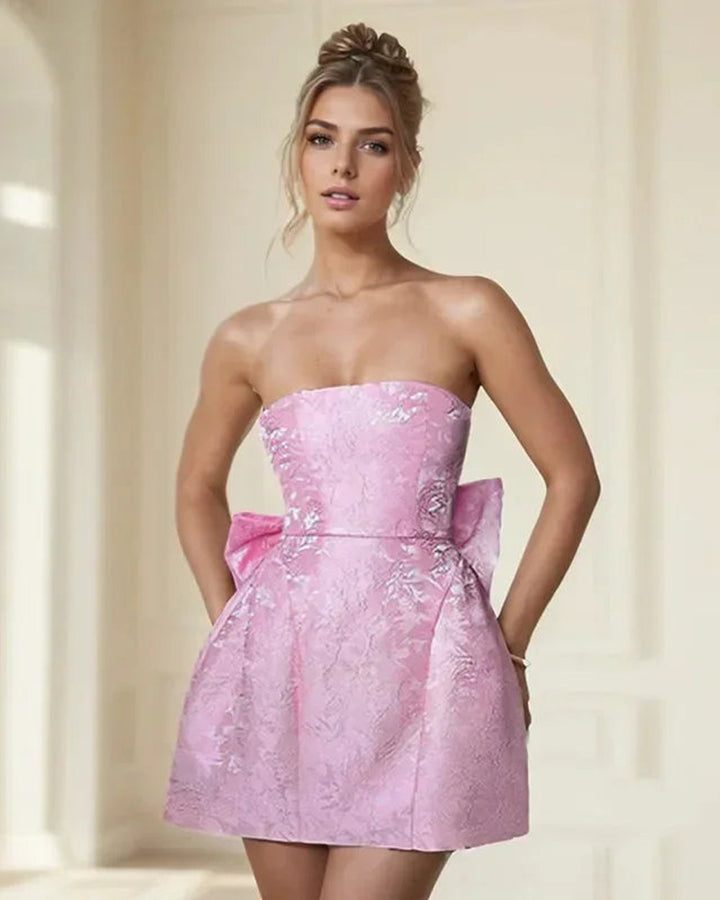 Alina Trägerloses Jacquardkleid Damen