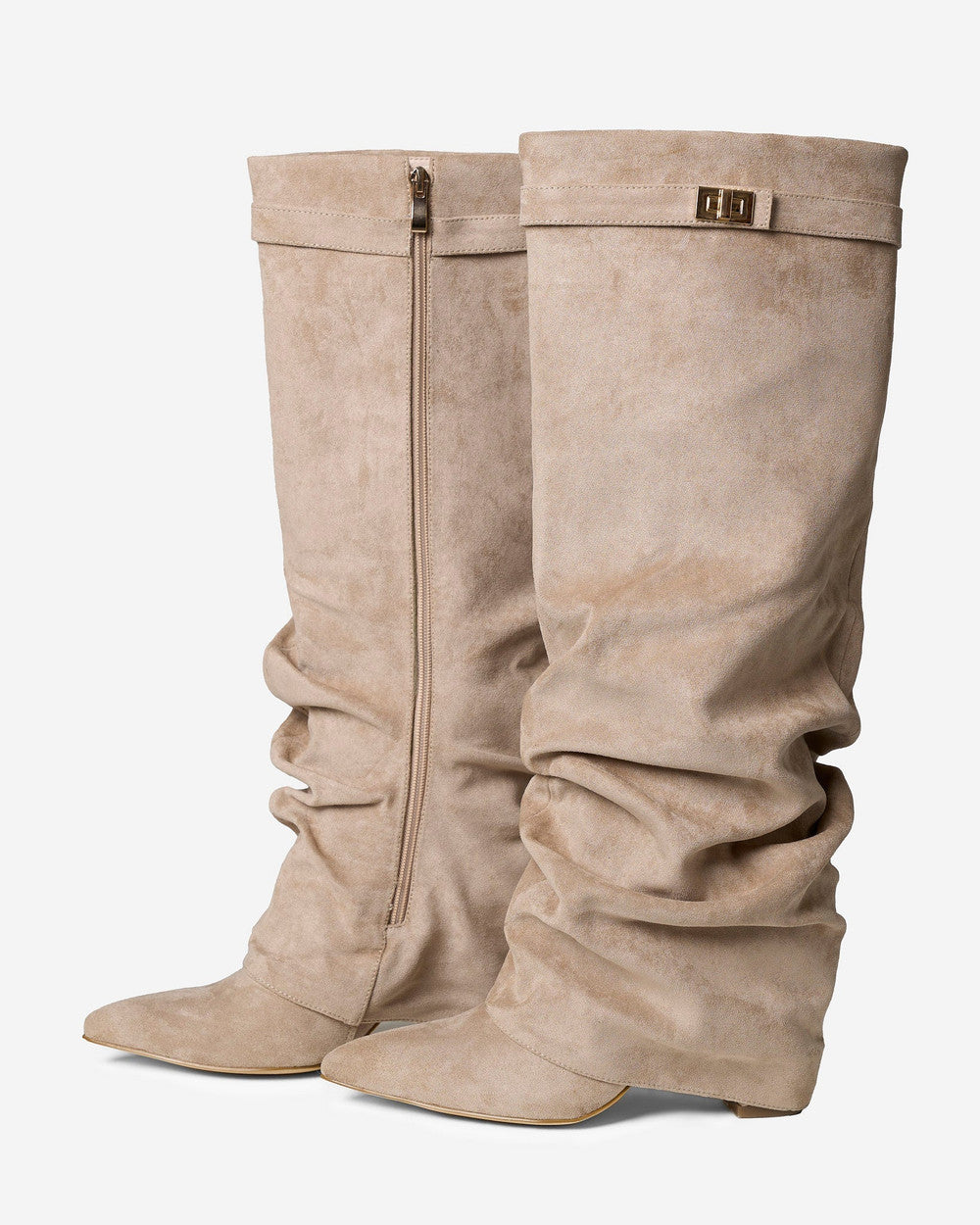 Lavista Wildleder Kniestiefel Beige