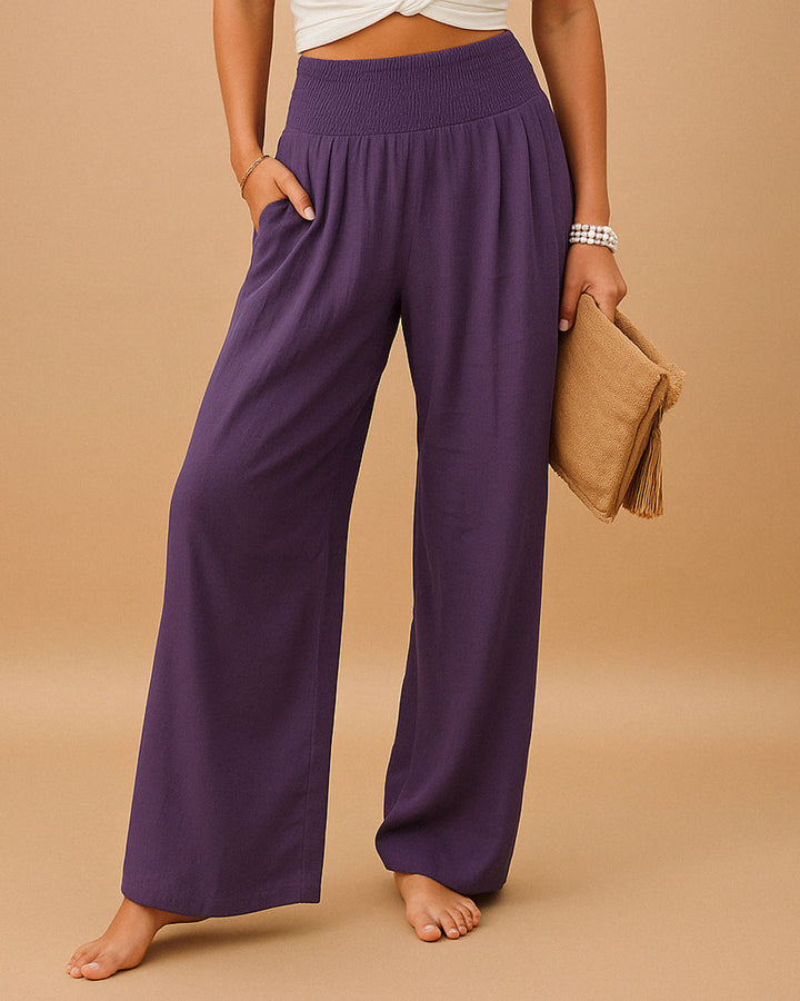 Lena Leinenhose Hochbund Damen