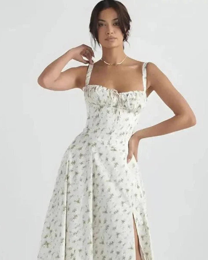 Linsay Elegantes Schnürkleid mit Schlitz