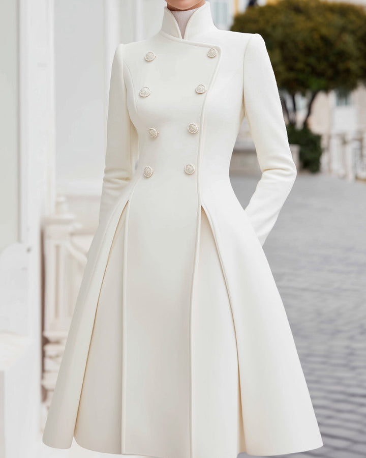 Emma Zweireihiges Mantelkleid A-Linie