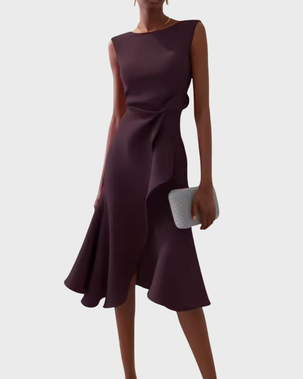 Sheila Asymmetrisches Midi Kleid Damen