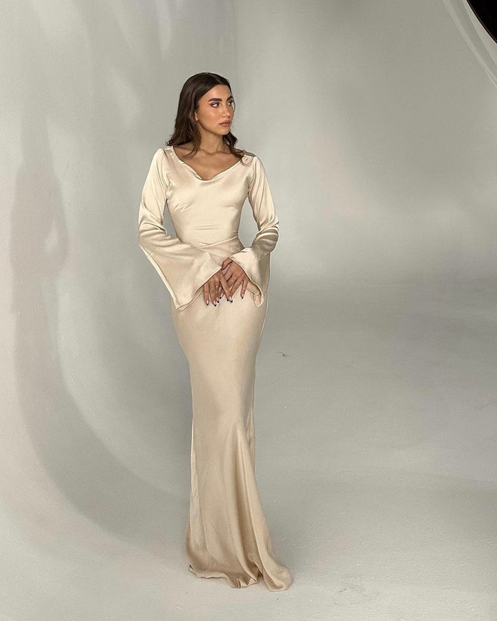Alina Langärmliges Maxikleid Elegant