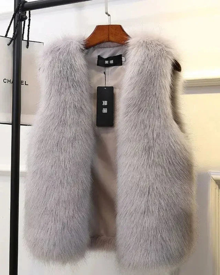 Mia Kunstfell Weste Ärmellos Damen