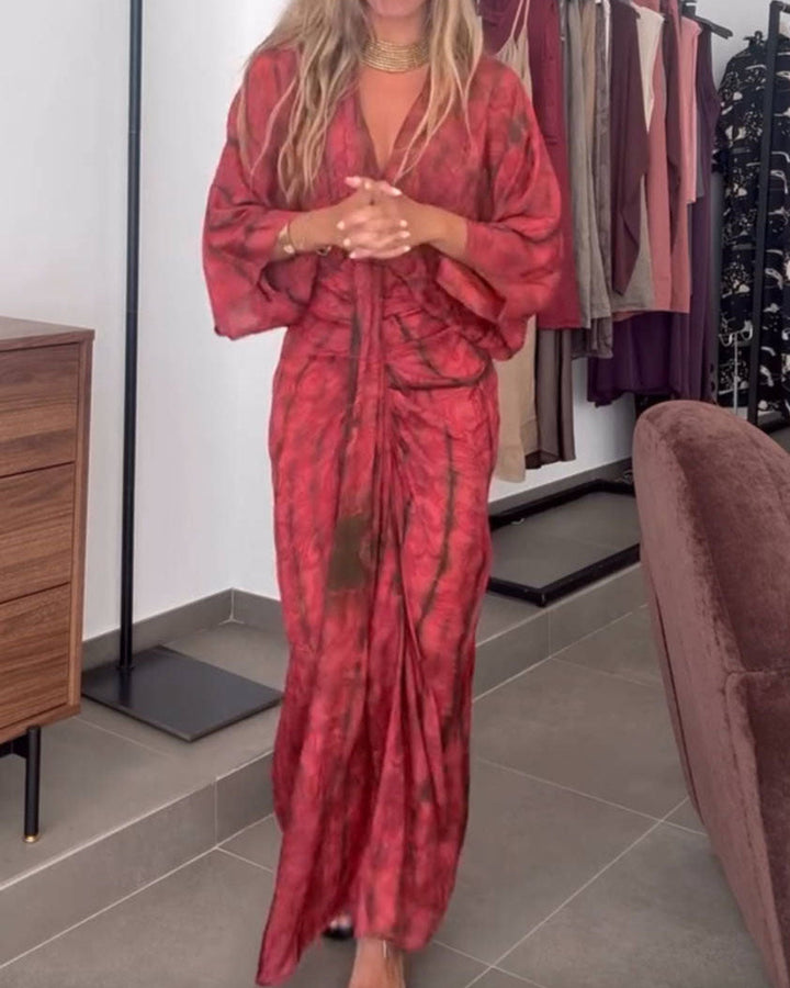 Mia Kimono Sommerkleid Bedruckt