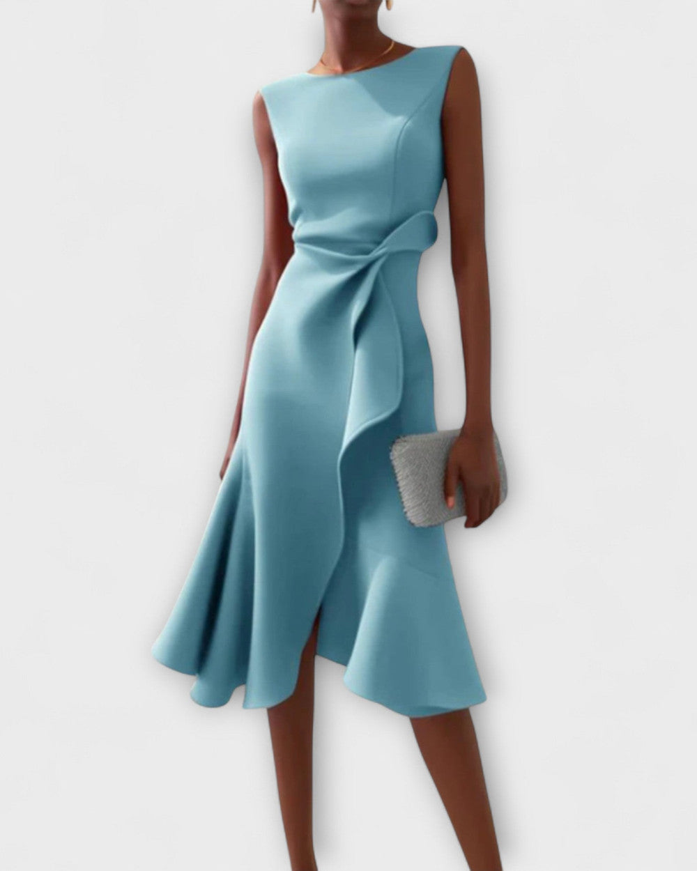 Sheila Asymmetrisches Midi Kleid Damen