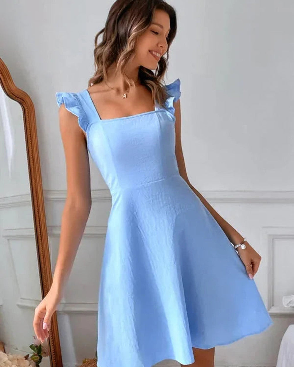 Lena Ausgestelltes Sommerkleid Volant