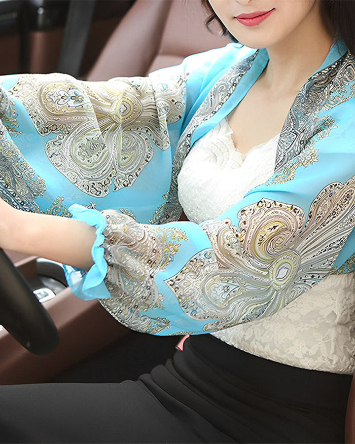Sara Luftiger Chiffon Schal Damen