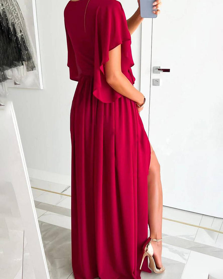 Lena Langes Abendkleid V-Ausschnitt