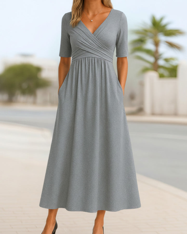 Monica Elegantes Crossover-Kleid Damen