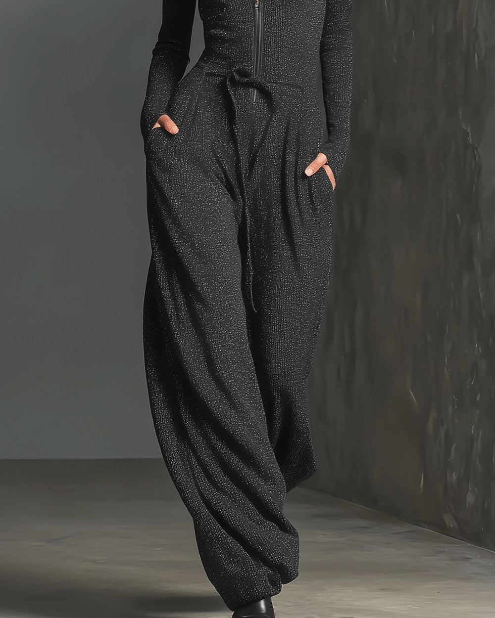 Lena Gestrickter Glanz-Einteiler Damen