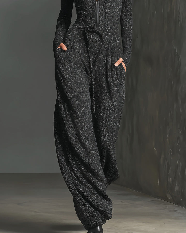 Lena Gestrickter Glanz-Einteiler Damen