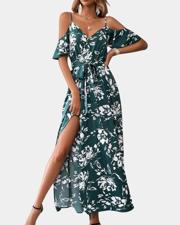 Jovanka Blumenkleid Damen mit Schlitz