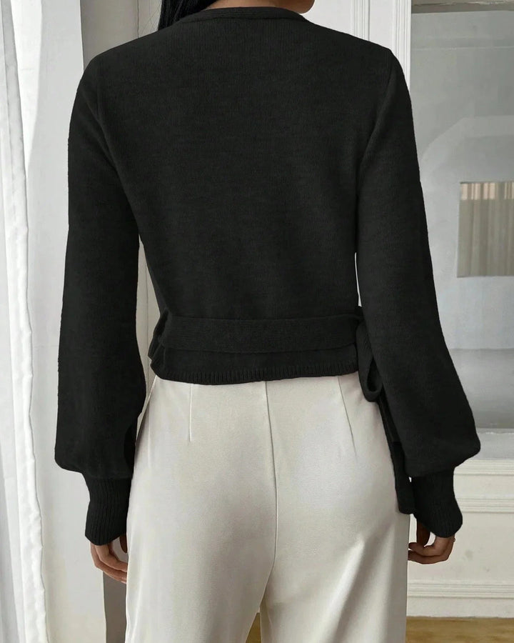 Lena Wickelpullover mit Bindegürtel