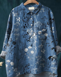 Blaues Blumenmuster