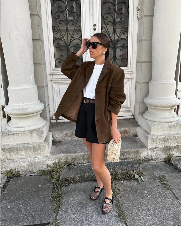 Lena Blazer Wildlederoptik