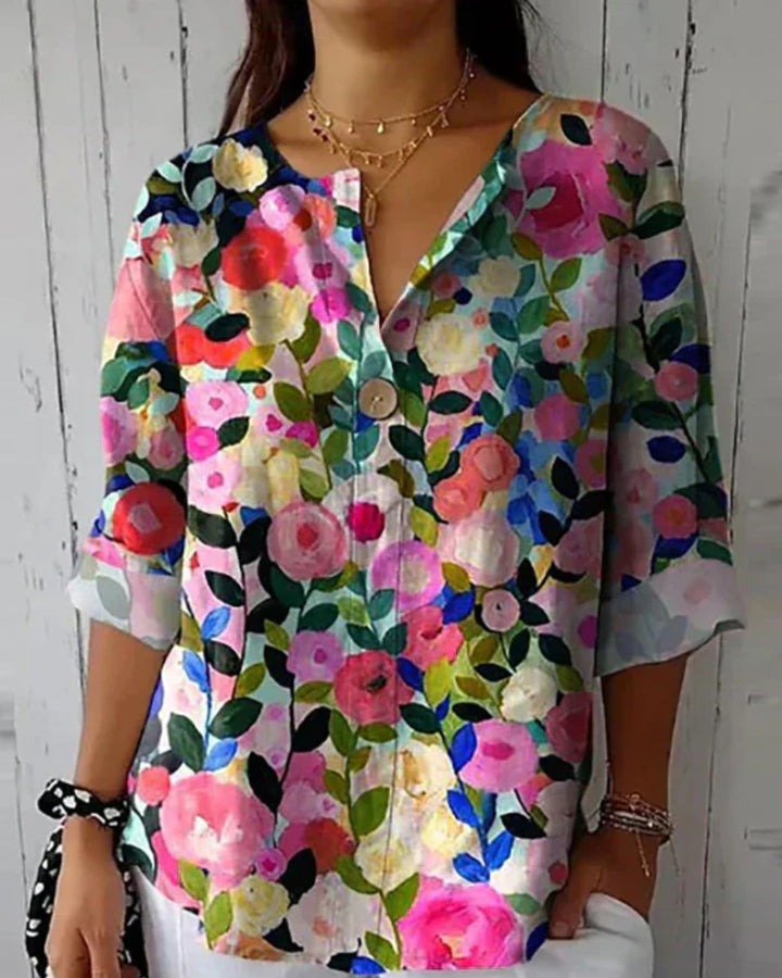 Arlene Blumendruck Bluse Damen
